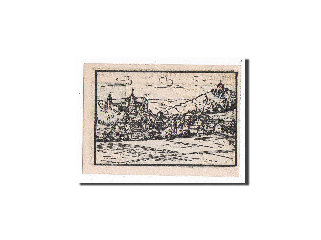 Banknote, Germany, Kranichfeld, 25 Pfennig, paysage, 1921, 1921-02-22