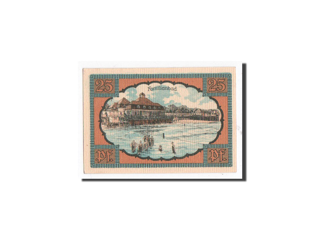 Banknote, Germany, Kolberg Stadt, 25 Pfennig, paysage, 1921, 1921-09-01