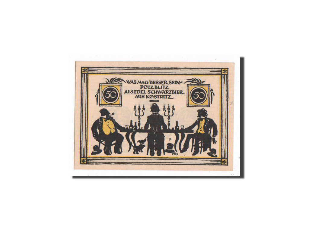 Banknote, Germany, Köstritz, 50 Pfennig, personnage, O.D, Undated, UNC(65-70)