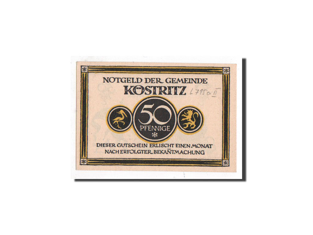Banknote, Germany, Köstritz, 50 Pfennig, personnage 1, O.D, Undated