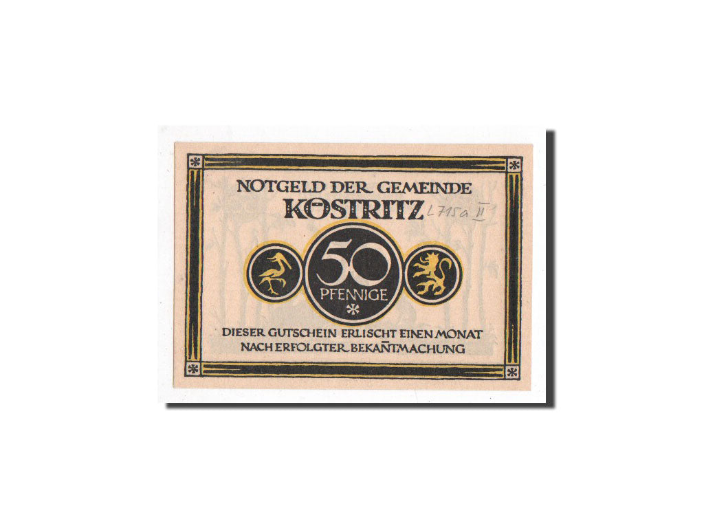 Banknote, Germany, Köstritz, 50 Pfennig, personnage 2, O.D, Undated