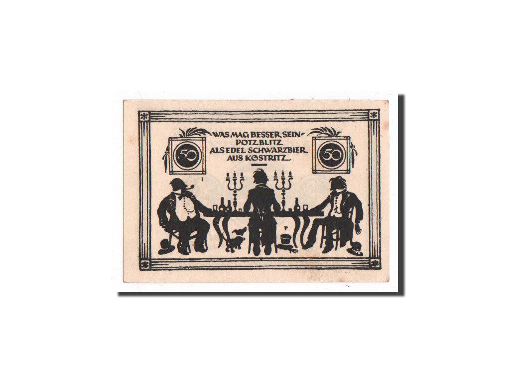 Banknote, Germany, Köstritz, 50 Pfennig, personnage, O.D, Undated, UNC(65-70)