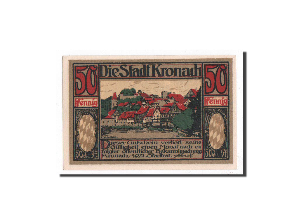 Banknote, Germany, Kronach, 50 Pfennig, Ville, 1921, Undated, UNC(65-70)