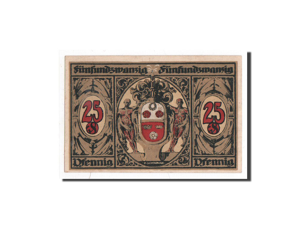 Banknot, Niemcy, Kronach, 25 Pfennig, paysage, 1921, Undated, UNC(65-70)