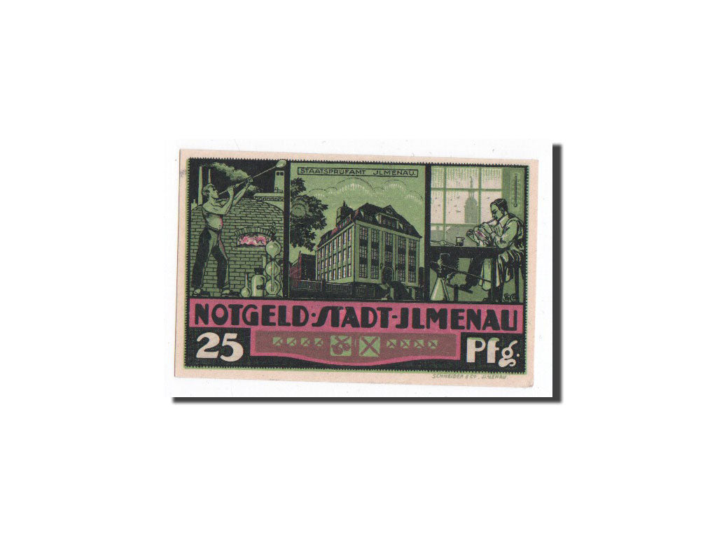 Banknote, Germany, Llmenau, 25 Pfennig, Batiment, 1921, 1921-01-01, UNC(65-70)