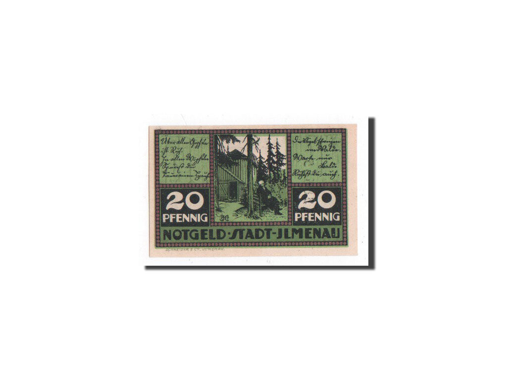 Banknote, Germany, Llmenau, 20 Pfennig, personnage, 1921, 1921-01-01