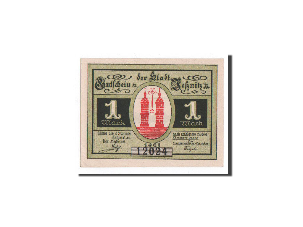 Banknote, Germany, Jessnitz, 1 Mark, paysage, 1921, Undated, UNC(65-70)