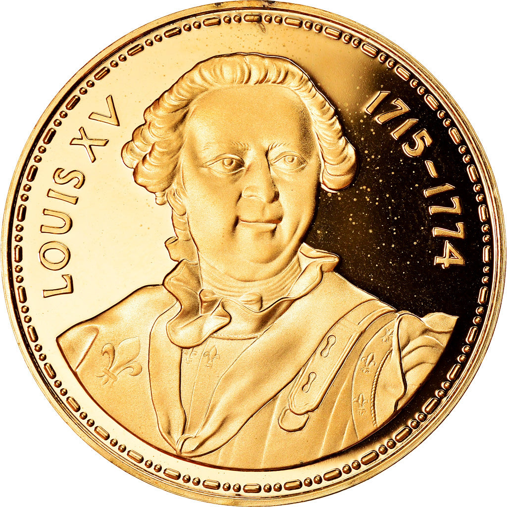França, Medal, Les rois de France, Louis XV, História, MS(63), Vermeil