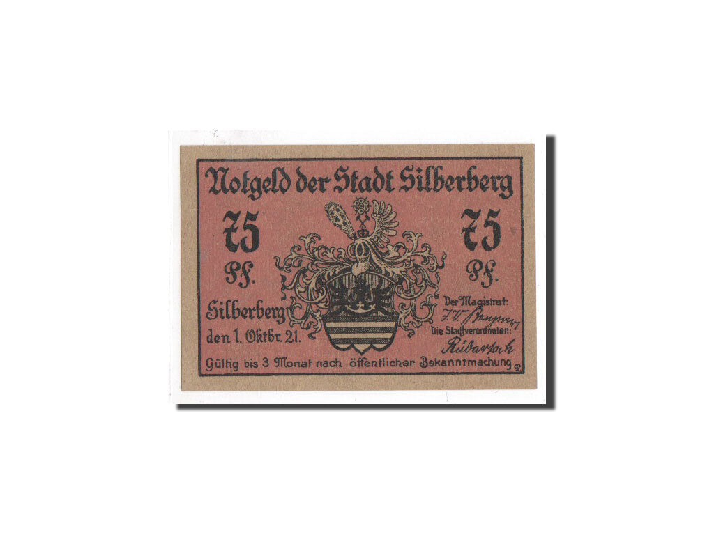 Banknote, Germany, Oschersleben a.Bode Stadt, 75 Pfennig, château, 1920