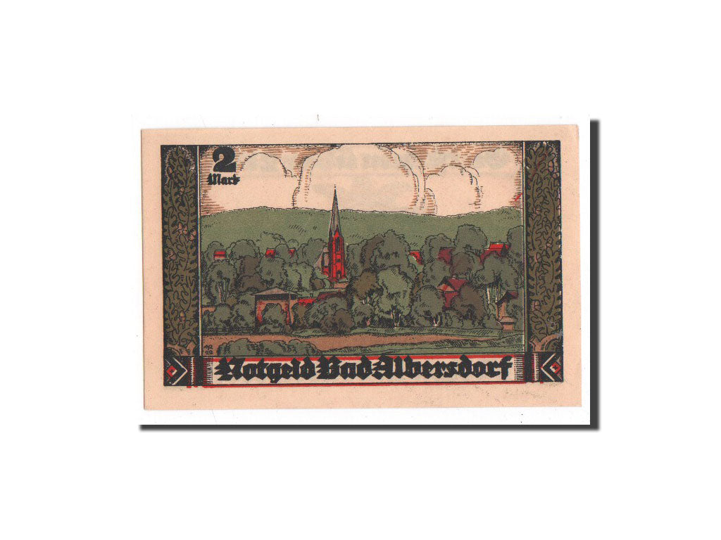 Banknote, Germany, Albersdorf, 2 Mark, paysage, 1922, 1922-01-01, UNC(65-70)