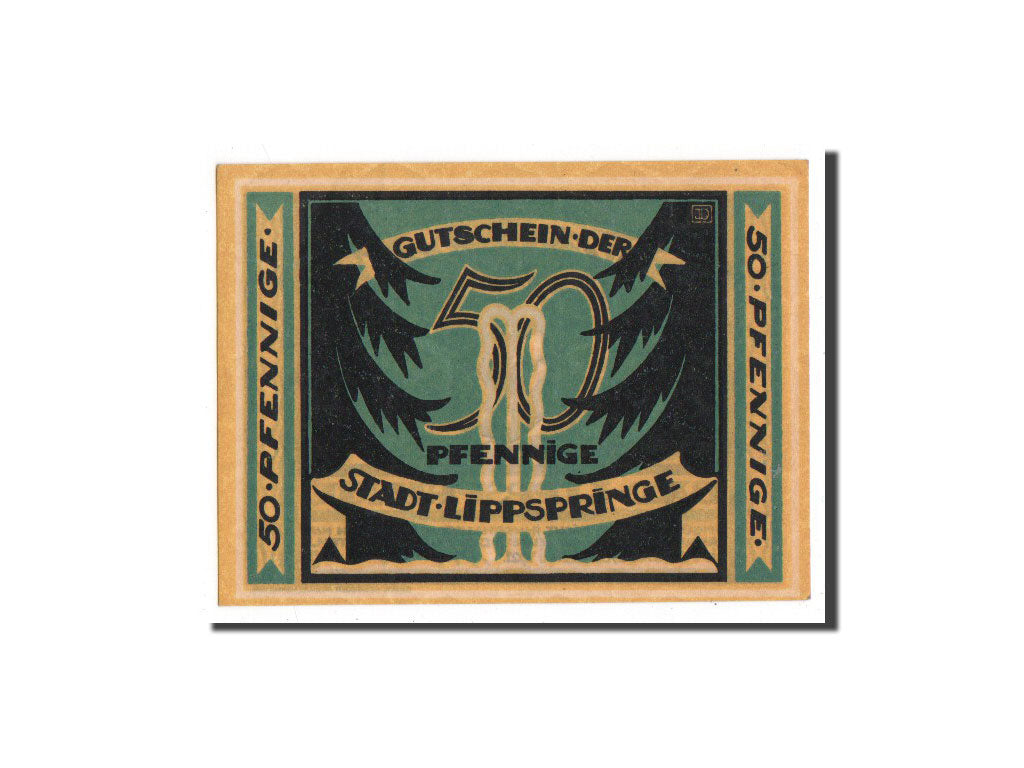 Banknote, Germany, Lippspringe, 50 Pfennig, EAU, 1921, 1921-05-28, UNC(65-70)