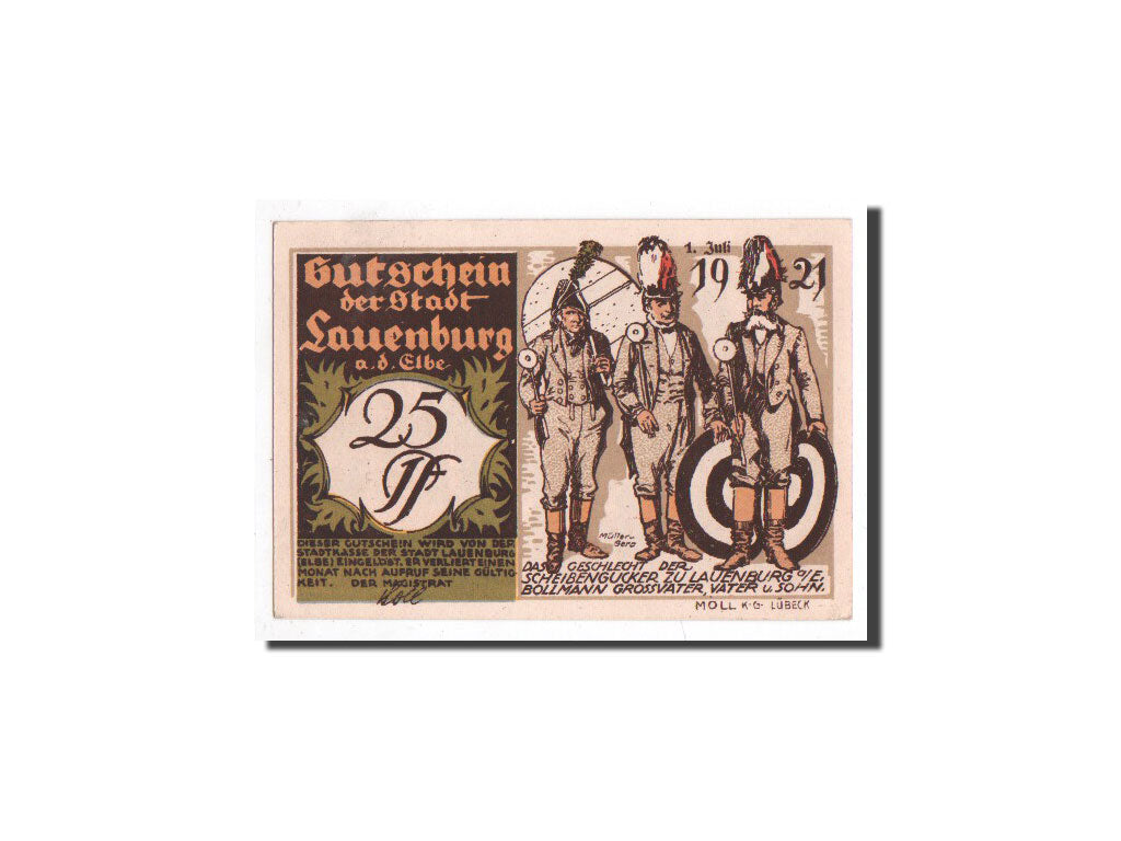 Banknote, Germany, Lauenburg a.d. Elbe, 25 Pfennig, Maison, 1921, 1921-07-01