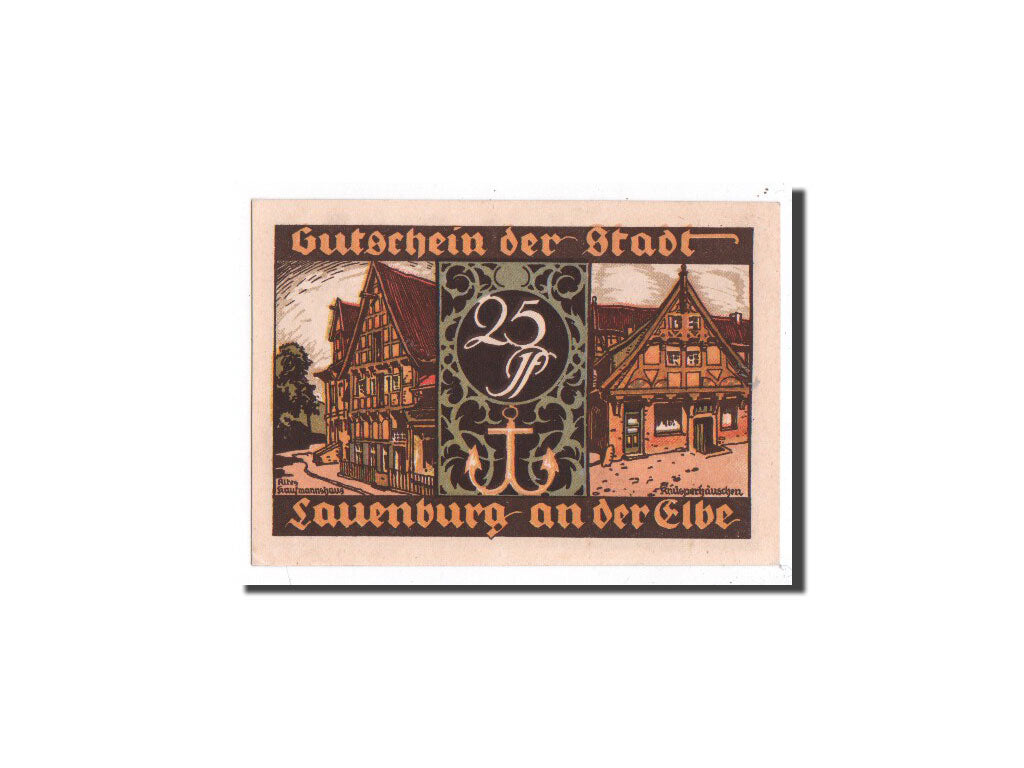 Banknote, Germany, Lauenburg a.d. Elbe, 25 Pfennig, Maison, 1921, 1921-07-01