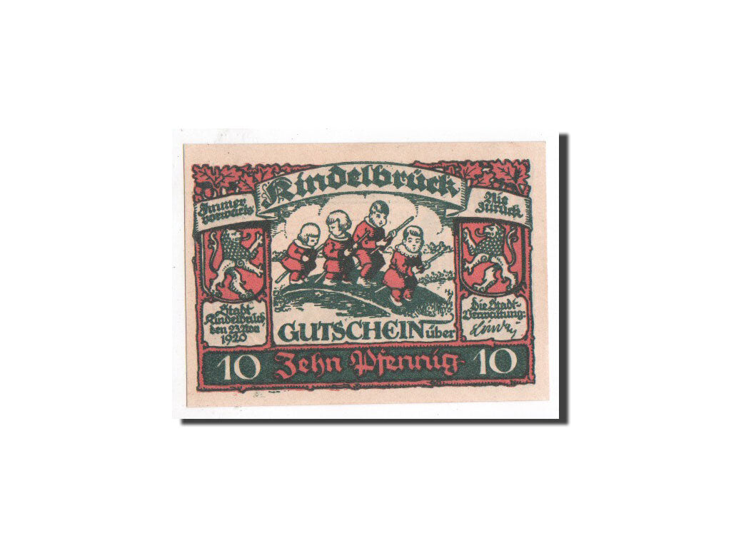 Banknote, Germany, Kindelbrück, 10 Pfennig, Eglise, 1920, 1920-11-23