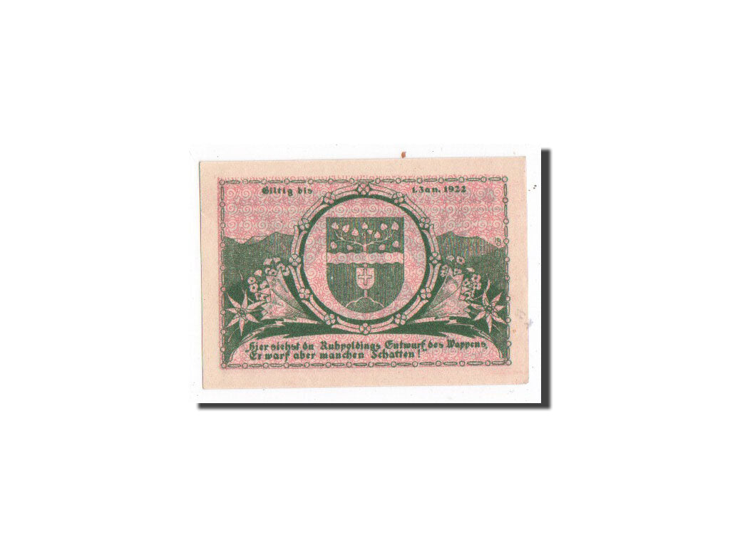 Biljet, Duitsland, Ruhpolding, 25 Pfennig, Ecusson, 1921, 1921-04-05, NIEUW