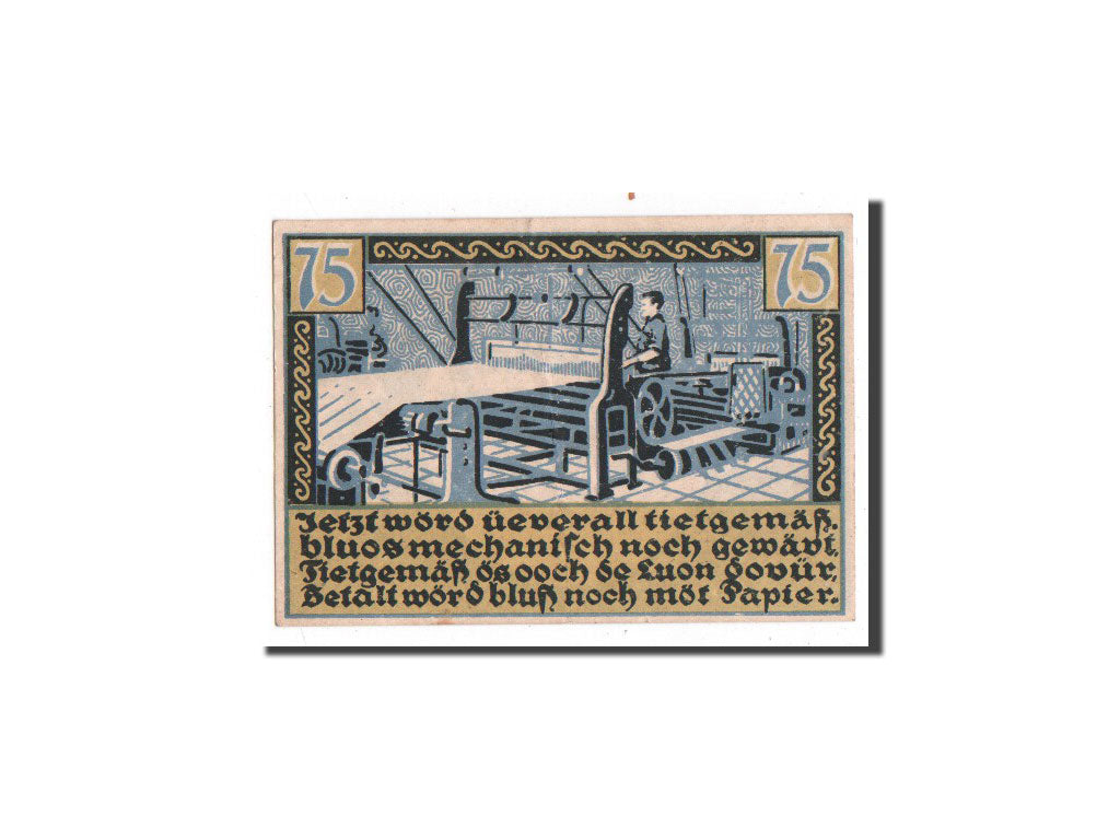Biljet, Duitsland, St Tönis, 75 Pfennig, métier, 1920, 1920-11-05, NIEUW