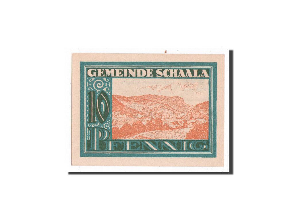 Banknote, Germany, Schaala, 10 Pfennig, paysage, 1921, 1921-08-15, UNC(65-70)
