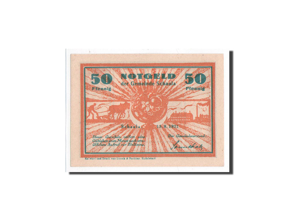 Banknote, Germany, Schaala, 50 Pfennig, Eglise, 1921, 1921-08-15, UNC(65-70)