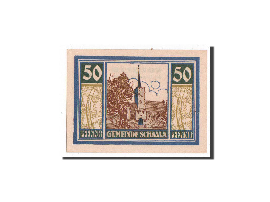 Banknote, Germany, Schaala, 50 Pfennig, Eglise, 1921, 1921-08-15, UNC(65-70)