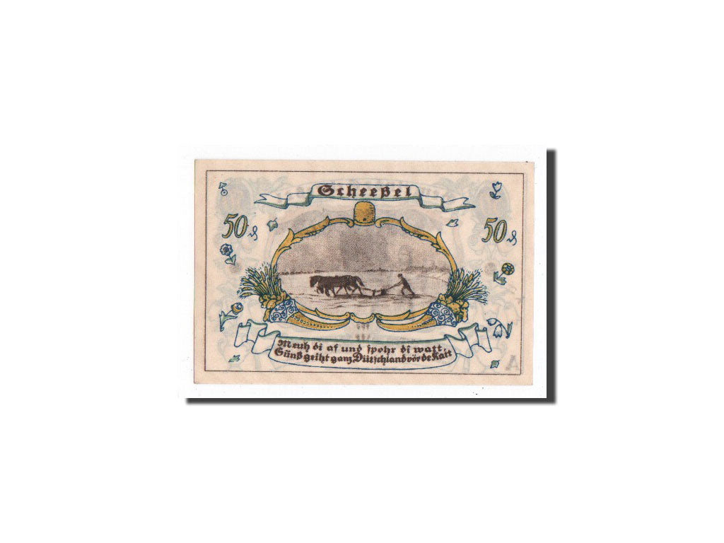 Geldschein, Deutschland, Scheessel, 50 Pfennig, métier, 1921, 1921-01-01, UNZ