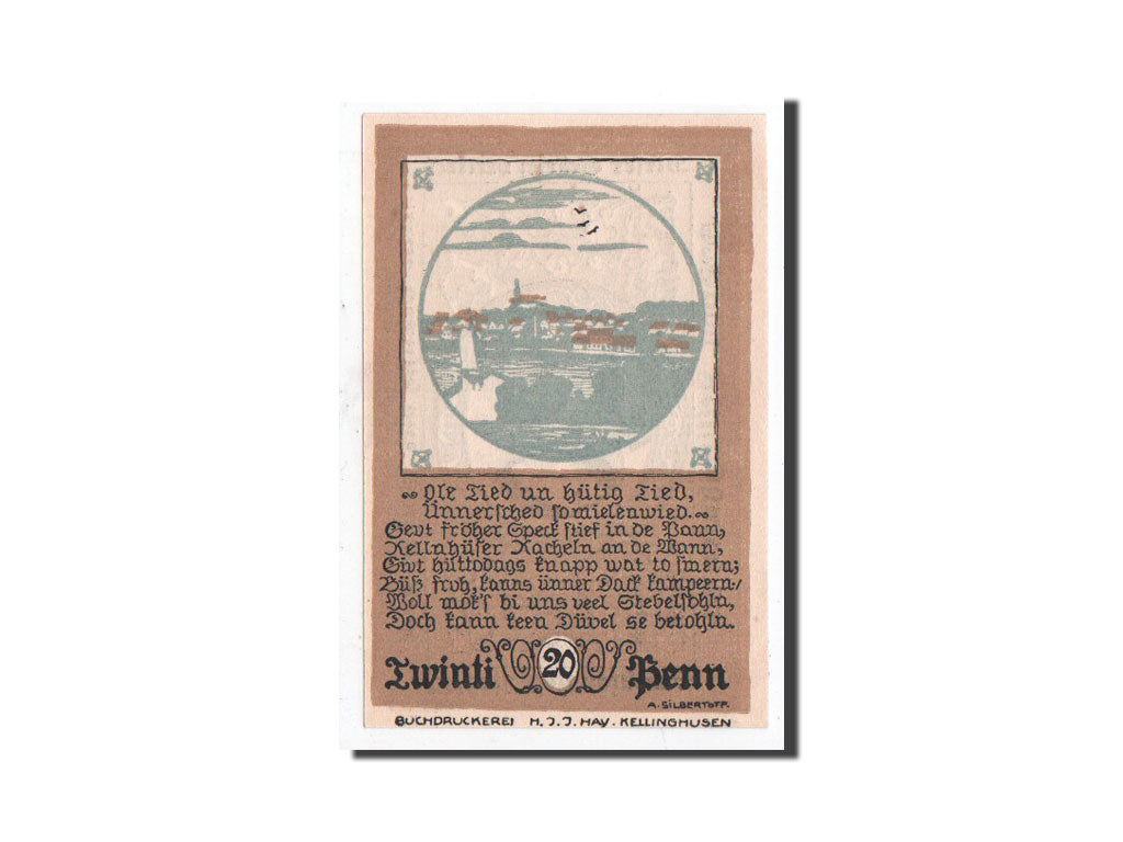 Banknote, Germany, Kellinghusen, 20 Pfennig, paysage, 1920, 1920-08-06