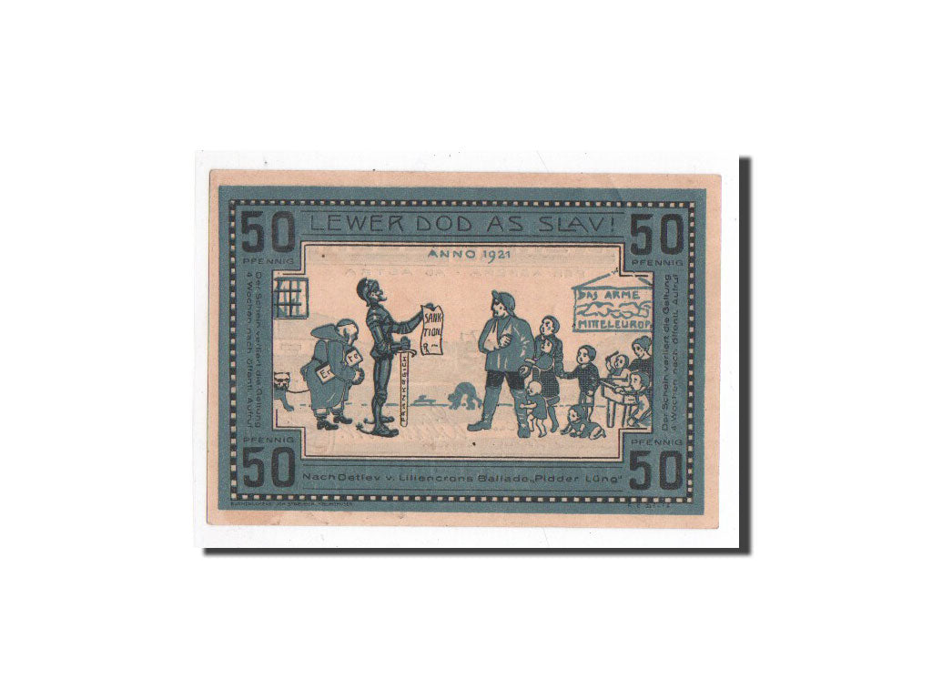 Banknote, Germany, Kellinghusen, 50 Pfennig, paysage, 1921, Undated, UNC(65-70)