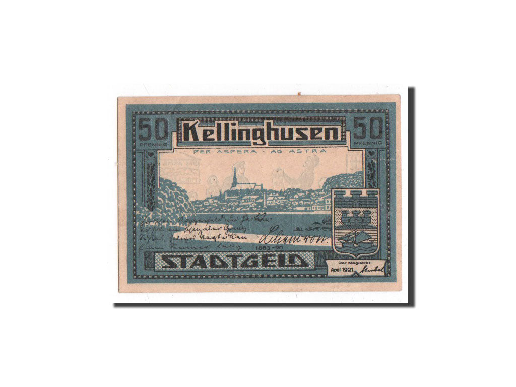 Banknote, Germany, Kellinghusen, 50 Pfennig, paysage, 1921, Undated, UNC(65-70)
