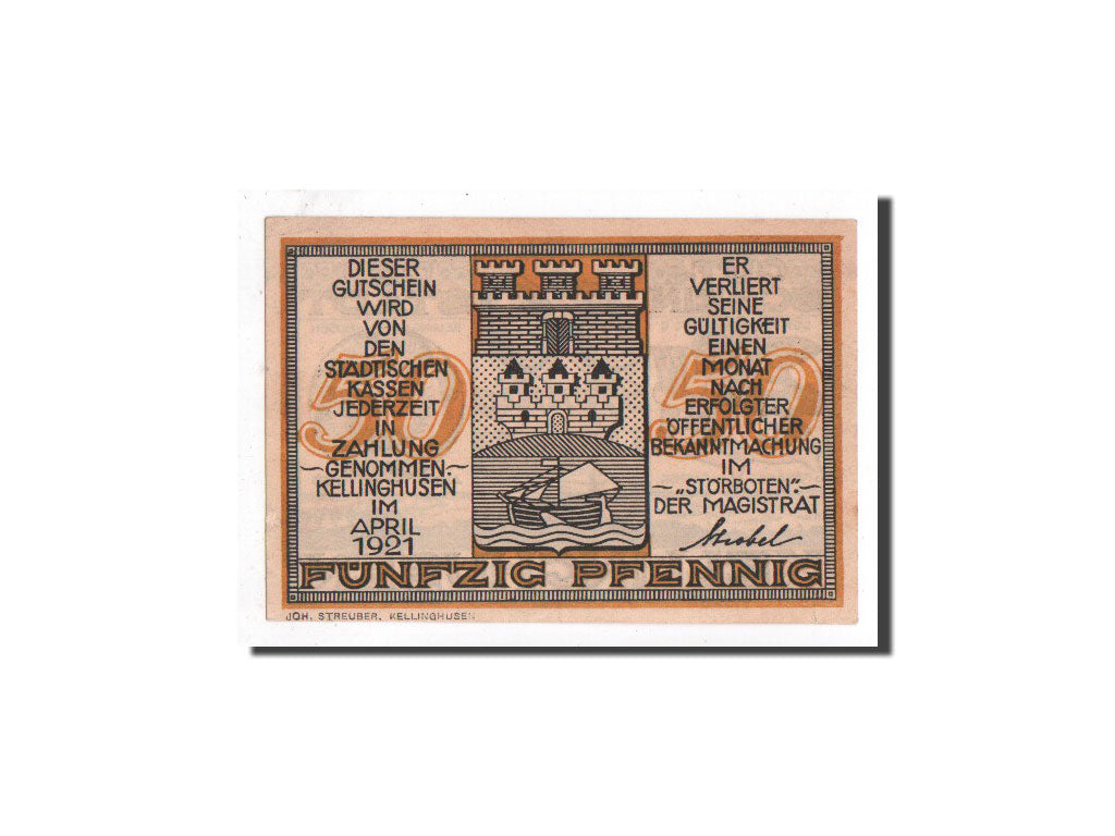 Banknote, Germany, Kellinghusen, 50 Pfennig, ange, 1921, Undated, UNC(65-70)
