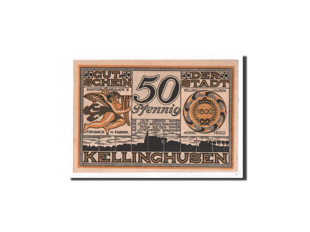 Banknote, Germany, Kellinghusen, 50 Pfennig, ange, 1921, Undated, UNC(65-70)
