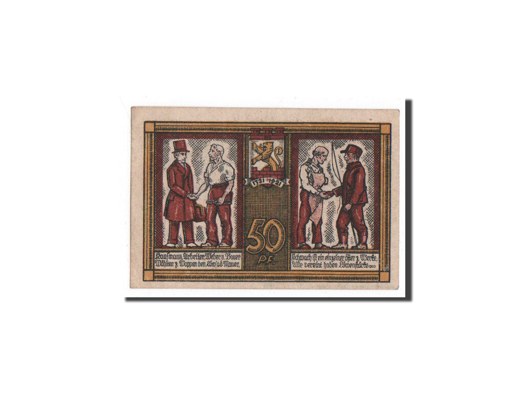 Banknote, Germany, Katscher, 50 Pfennig, personnage, 1921, 1921-10-12