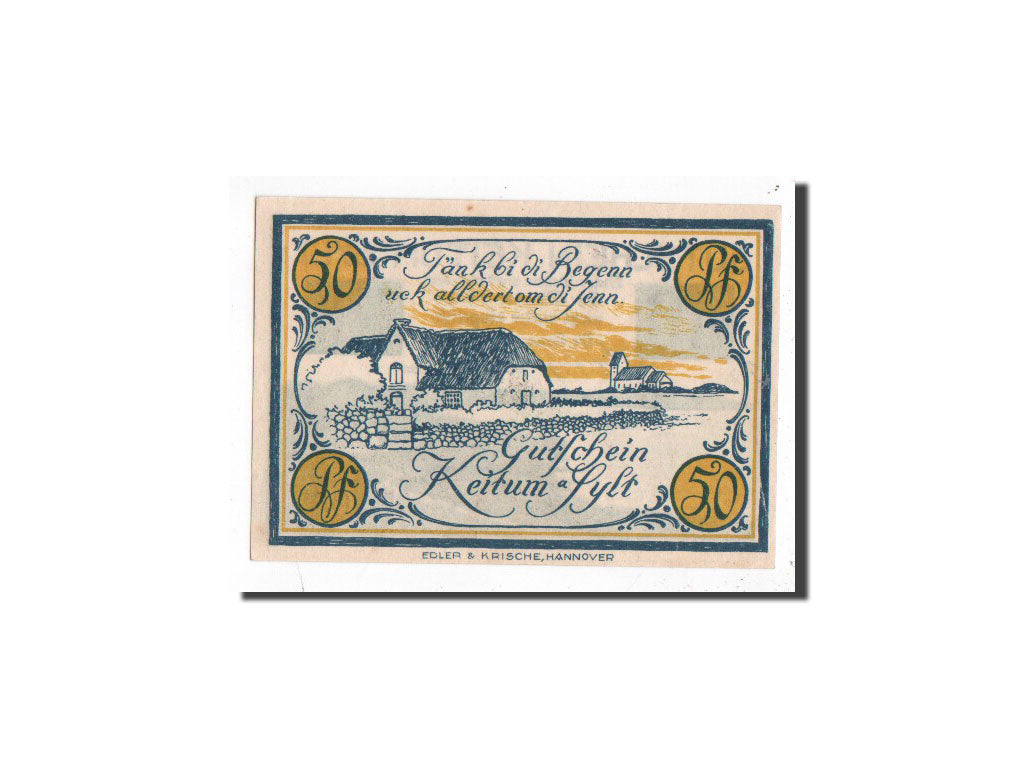 Banknote, Germany, Keitum, 50 Pfennig, paysage, O.D, Undated, UNC(65-70)
