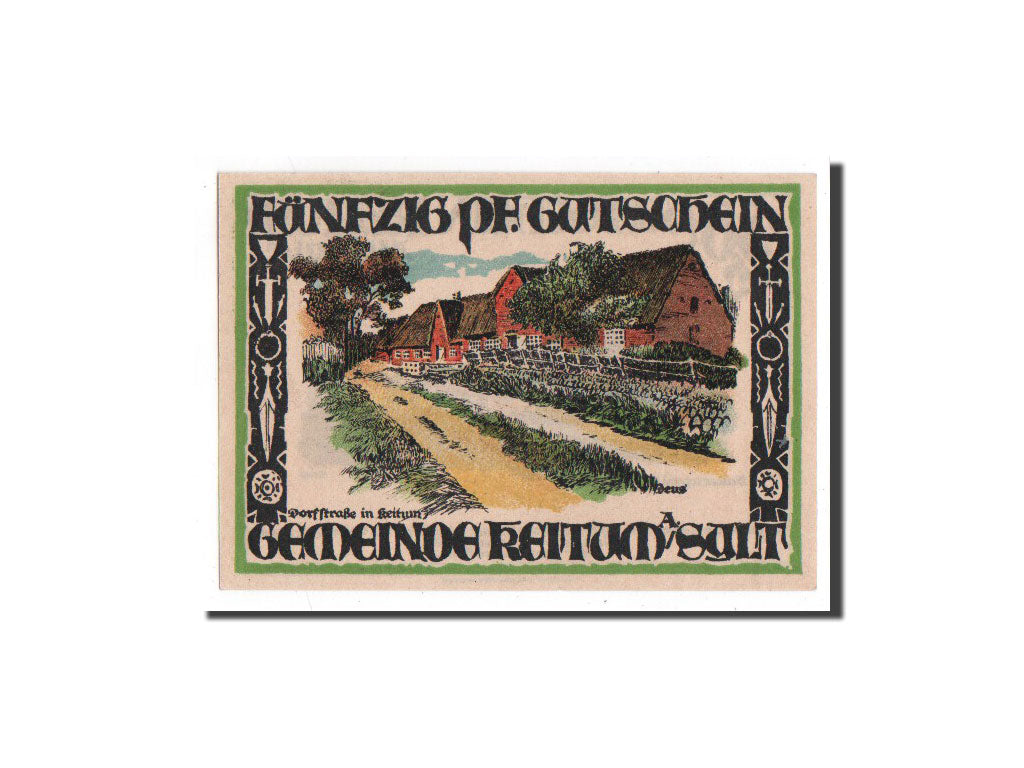 Banknote, Germany, Keitum, 50 Pfennig, Maison, 1921, 1921-09-01, UNC(65-70)
