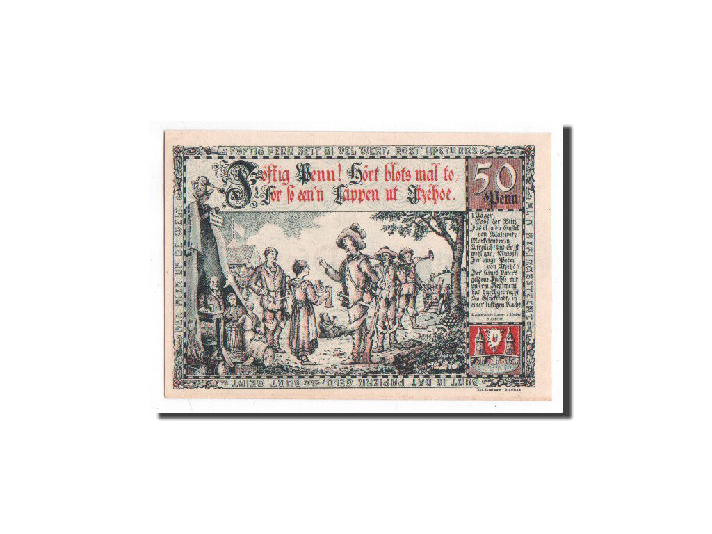 Banknote, Germany, Itzehoe, 50 Pfennig, personnage, 1920, 1920-08-02