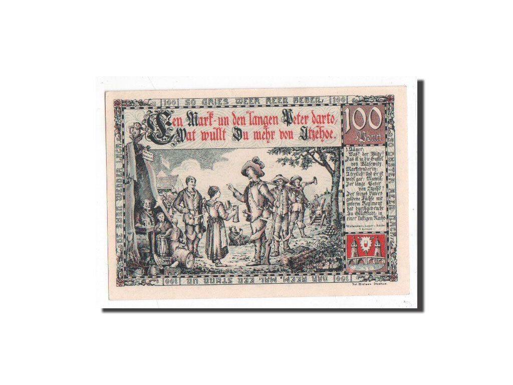 Banknote, Germany, Itzehoe, 1 Mark, personnage, 1920, 1920-08-02, UNC(65-70)