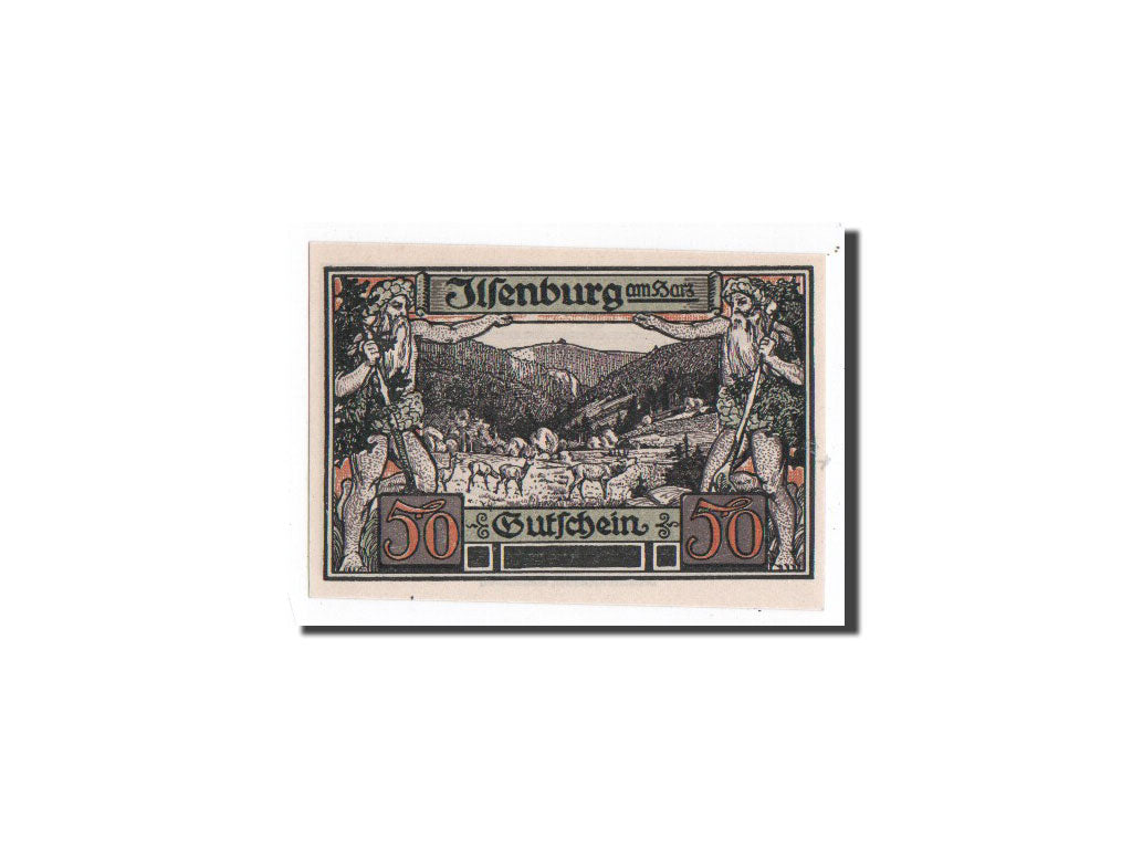 Banknote, Germany, Llsenburg, 50 Pfennig, paysage, 1921, 1921-06-01, UNC(65-70)
