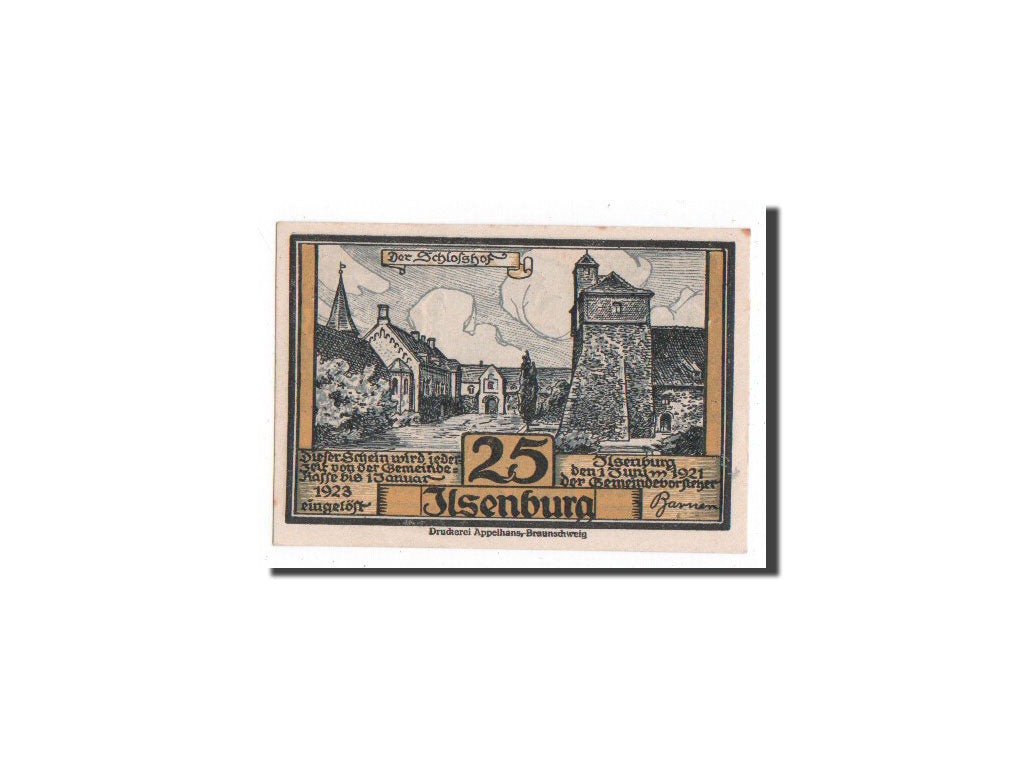 Banknote, Germany, Llsenburg, 25 Pfennig, Ville, 1921, 1921-06-01, UNC(65-70)