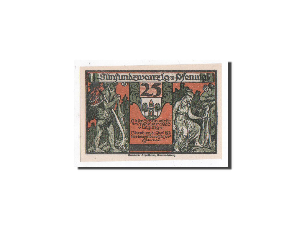 Banknote, Germany, Llsenburg, 25 Pfennig, sorcière, 1921, 1921-06-01