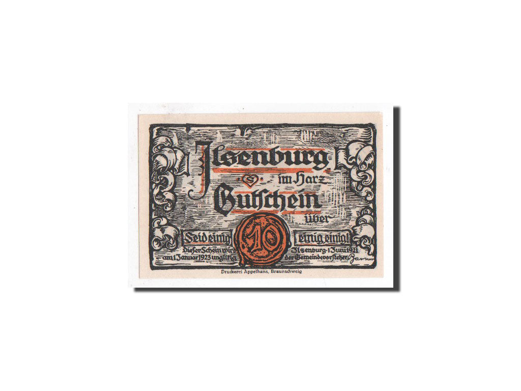 Banknote, Germany, Llsenburg, 10 Pfennig, Maison, 1921, 1921-06-01, UNC(65-70)