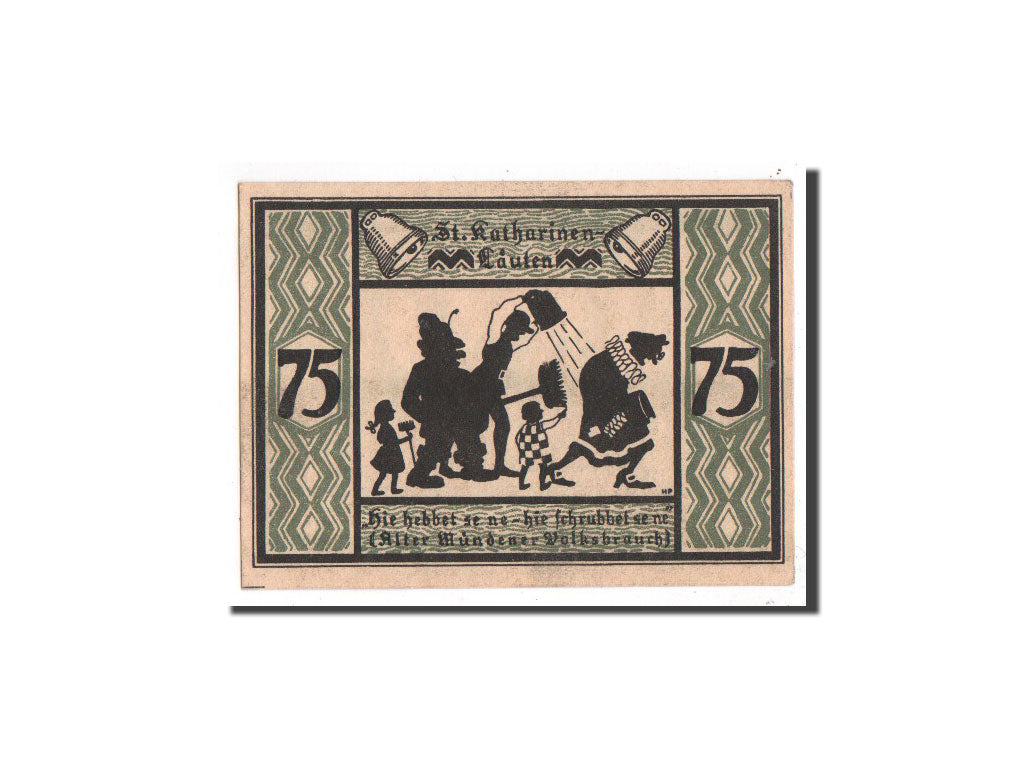 Banknote, Germany, Hann. Münden, 75 Pfennig, personnage, O.D, Undated
