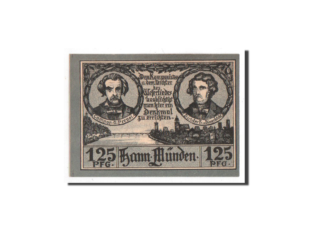Banknote, Germany, Hann. Münden, 1.25 Mark, paysage, O.D, Undated, UNC(65-70)
