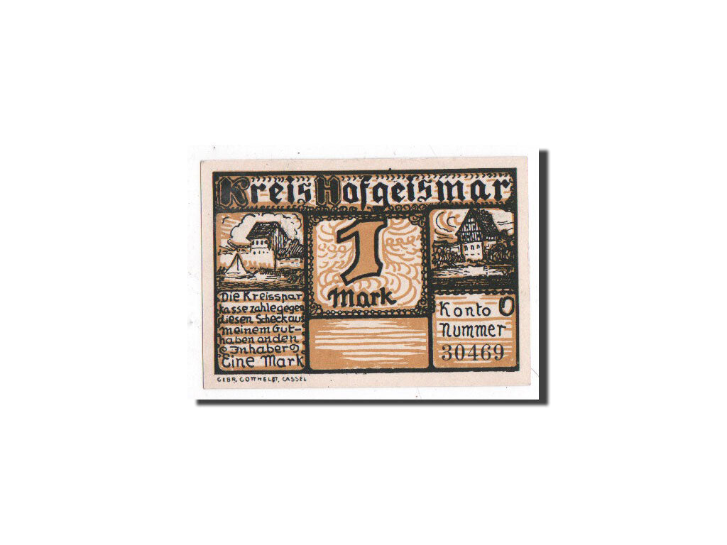 Banknote, Germany, Hofgeismar, 1 Mark, Maison, O.D, Undated, UNC(65-70)