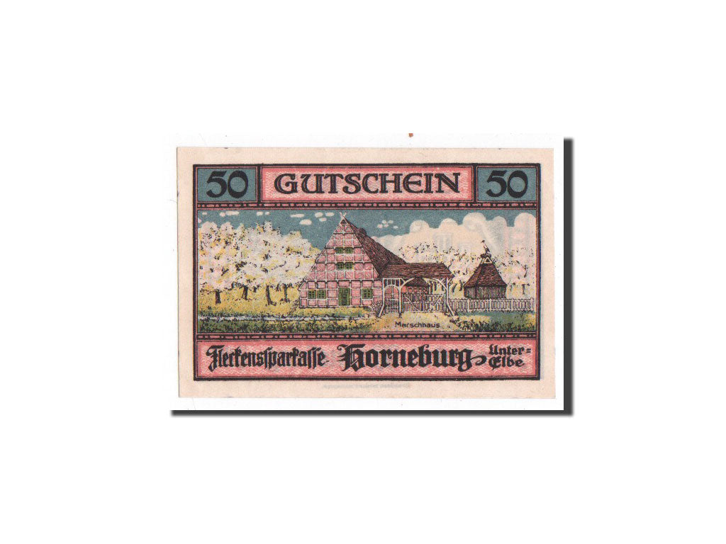 Banknote, Germany, Horneburg, 50 Pfennig, ferme, 1921, 1921-05-01, UNC(65-70)