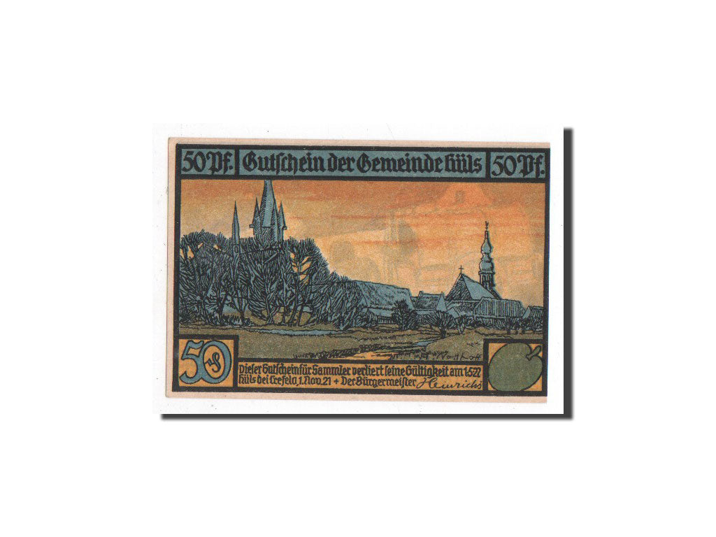 Banknote, Germany, Horneburg, 50 Pfennig, charette, 1921, 1921-05-01