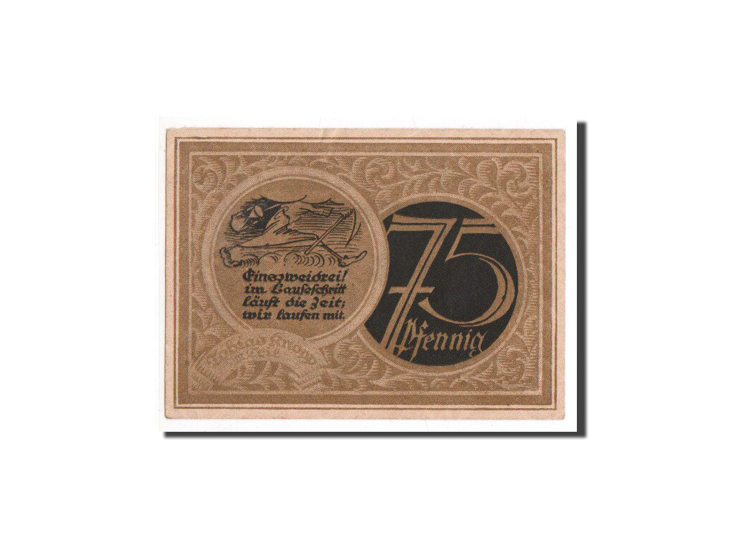 Banknote, Germany, Stolzenau, 75 Pfennig, Maison, 1921, 1921-04-30, UNC(65-70)