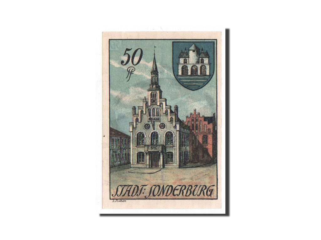 Banknote, Germany, Sonderburg, 50 Pfennig, Eglise, 1920, 1920-03-20, UNC(65-70)
