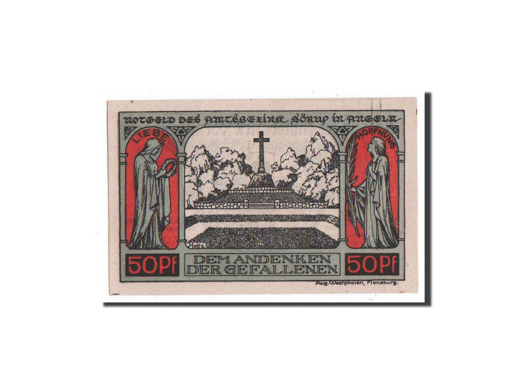 Banknote, Germany, Sörup, 50 Pfennig, Monument, 1920, 1920-05-18, UNC(65-70)
