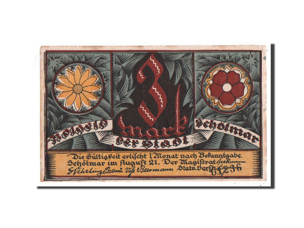 Banknote, Germany, Schötmar, 3 Mark, personnage, 1921, Undated, UNC(65-70)