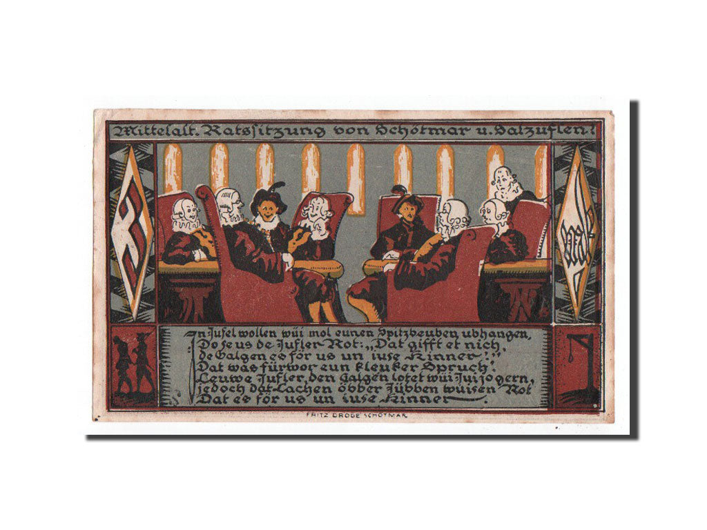 Banknote, Germany, Schötmar, 3 Mark, personnage, 1921, Undated, UNC(65-70)