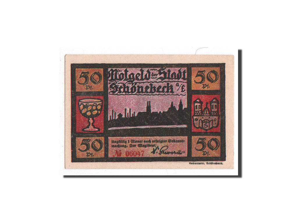 Banconote, Germania, Schönebeck a.d Elbe, 50 Pfennig, Ville, O.D, Undated, FDS