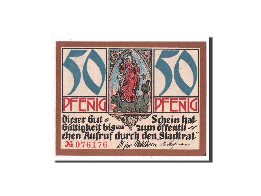 Banknote, Germany, Kahla, 50 Pfennig, personnage, 1921, Undated, UNC(65-70)